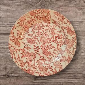 Pink peony vintage dinner plate by Churchill, England